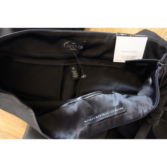 WHBM Bow Belt Satin Tapered Ankle Pants 2 Long NWT - Picture 8 of 9